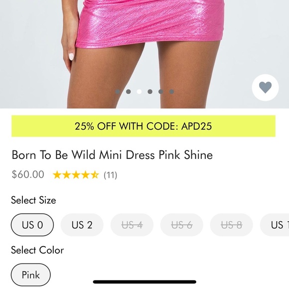 pink mini dress from princess Polly never worn!!! - Picture 2 of 2